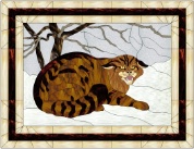 Stained Glass Pattern-Wild Cat